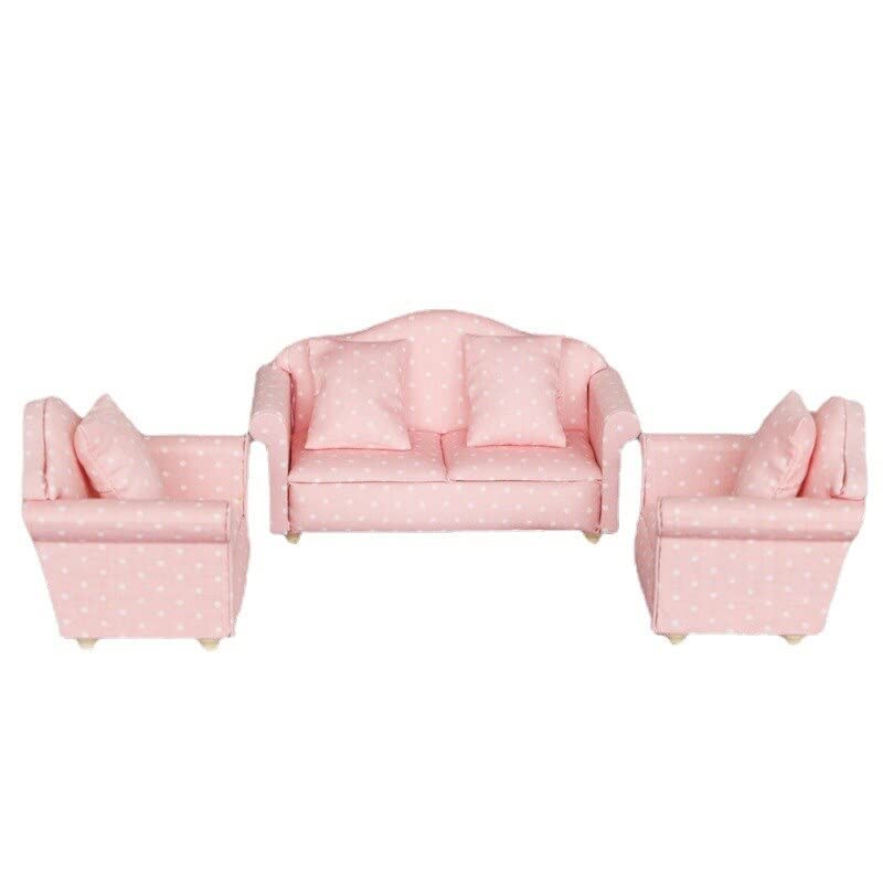 1:12 Mini Cute Dolls Sofa Pillows Set Simulation Dollhouse Furniture Toys Miniature Doll House Accessories Children Toys Gift (Color : I-set)