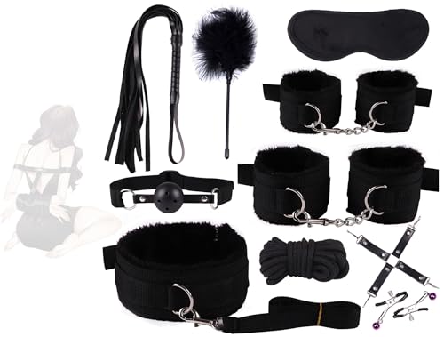 Équipement de sport 10 pièces en nylon noir pour s'entraîner chez soi