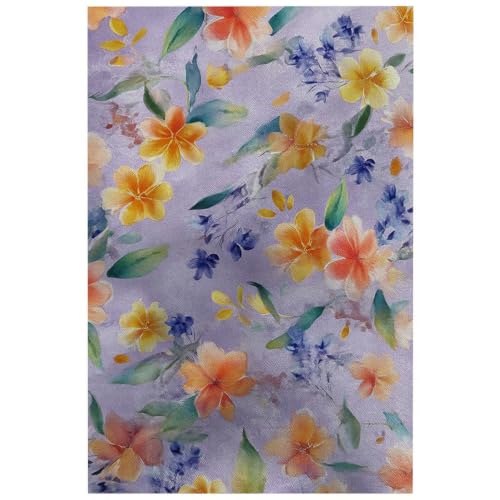 Tableau decoration murale fleur graffiti violet toile 60x90cm sans cadre