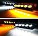iJDMTOY White/Amber Switchback LED DRL Fog Light Kit Compatible With 2017-2020 Ford Raptor, 5-Lamp Assembly w/Turn Signal Feature