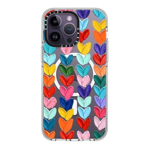 Coque transparente iPhone 14 Pro Max CASETiFY MagSafe haute protection cœurs