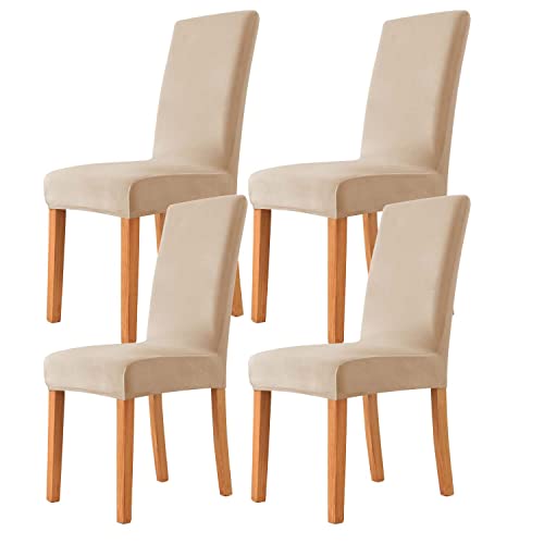 Morwealth 2er 4er 6er Set Stuhlhussen, Stuhlbezug für Esszimmer Waschbar Samt Stretch Stuhl hussen Universal Stuhlüberzüge für Hotel, Zeremonie, Bankett Hochzeit Party Deko Cover