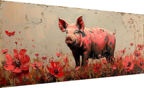Diamond Painting Animal Cochon pour Décoration Chambre Murale XXL