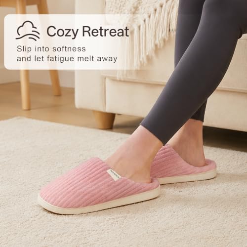 Slippers for Women, Warm Memory Foam Comfy House Slippers with Anti-Skid Rubber Sole for Indoor and Outdoor - Image 4