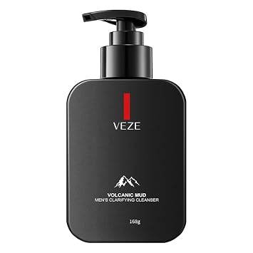 VENZEN Volcanic Mud Mens Facial Purifying Cleanser Foam Moisturizing Face Cleanse Pores Blackheads 168/5.93oz