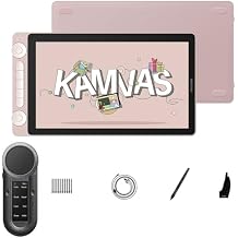 HUION Kamvas 13 Gen 3 Drawing Tablet with Screen, 13.3-inch Full-Laminated Art Tablet with Anti-Sparkle Canvas Glass, 99% sRGB, PenTech 4.0, 16384 Pressure, Keydial Remote Keypad, Dual Dials, Pink