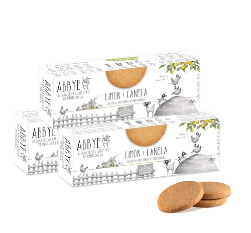 ABBYE | Galleta de mantequilla (Pack 3, Limón y Canela)