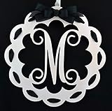 Best Friend Gift Ideas, Initial Door Hanger, Letter Monogram Door Hanger, Gift for Mom Christmas, Wooden, MANY COLORS