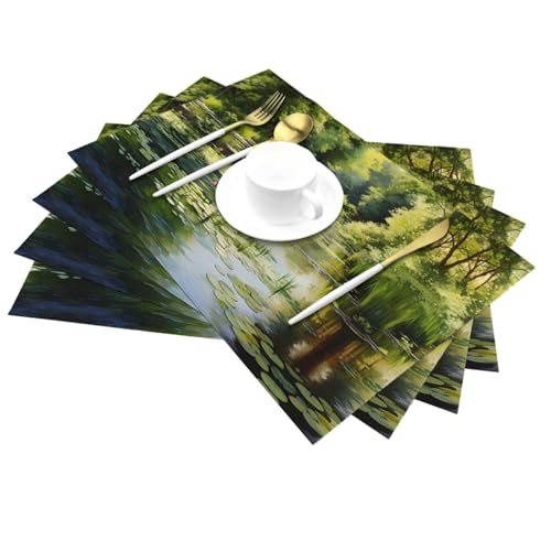 Sets de table imprimés nénuphars de qualité supérieure pour hôtel - 3