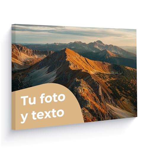 Cimpress Cuadro en Lienzo Personalizado con Foto, Texto o Logotipo, 30 × 40 cm, Decoración de Pared para Hogar u Oficina, Regalo Fotográfico Personalizado para Familia y Amigos