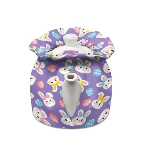 Image of Rabbit Egg Tea Cosy, Stain Resistant Teapot Cozy Breakfast Warmer Insulation and Keep Warm, Tea Kettle Cover for Home Kitchen Thanksgiving Decor