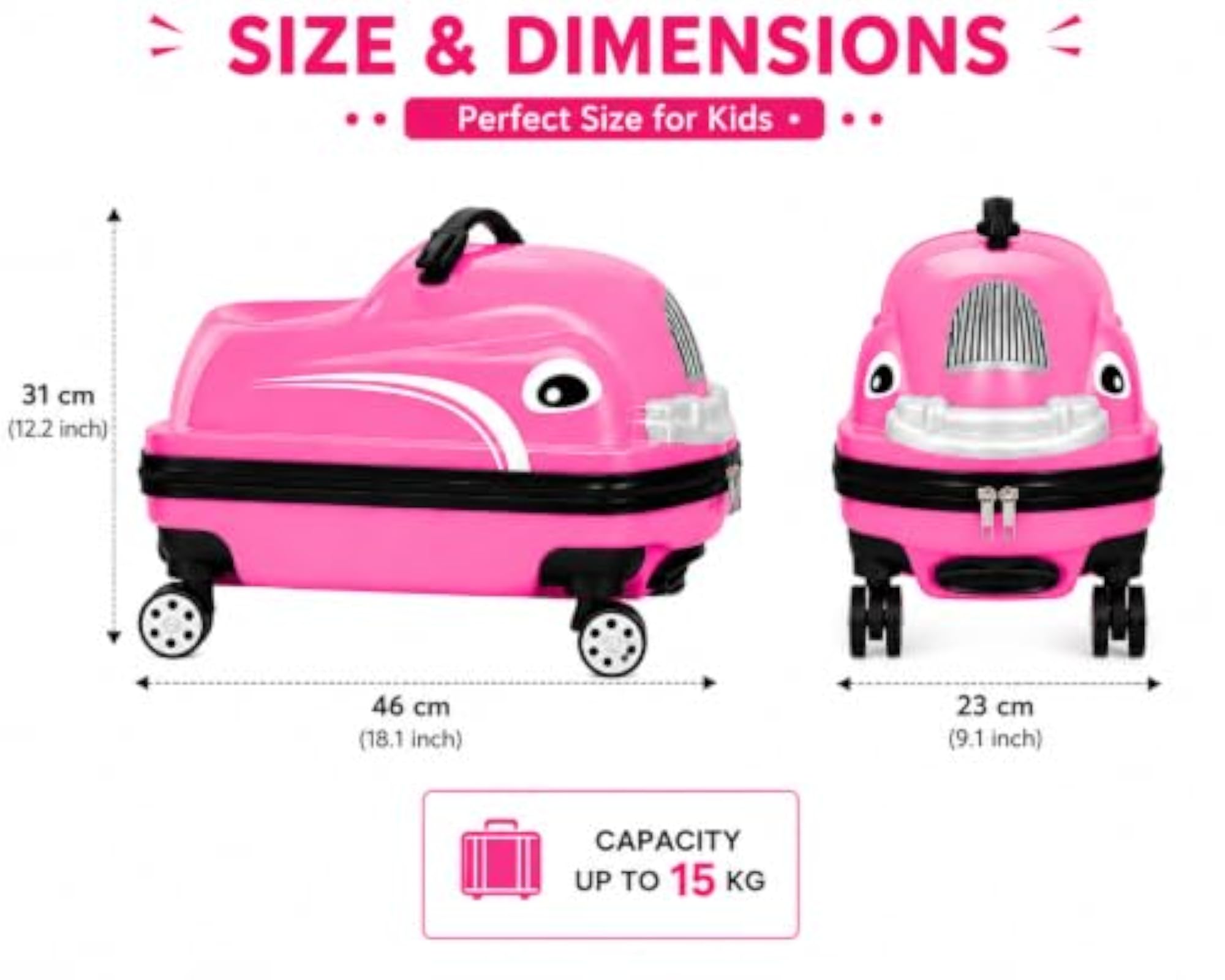 Kids Trolley Bag with Wheels for Travel