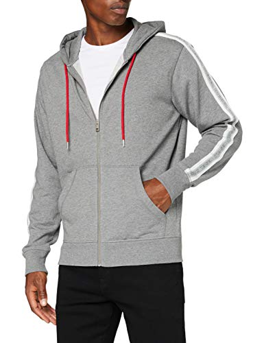 Diesel Men's UMLT-Brandon-Z Sweat-Shirt, Grigio+Bianco+Rosso, L