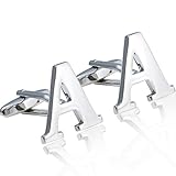 Jstyle Jewelry Brass Mens Cuff Links Initial Personalized Capital Alphabet Letter Cufflinks , Letter 'A'