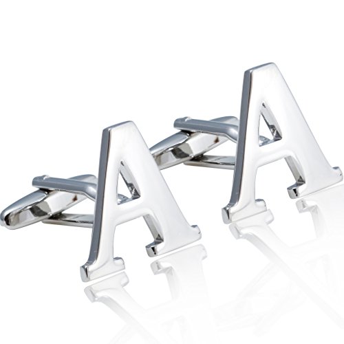 Jstyle Jewelry Brass Mens Cuff Links Initial Personalized Capital Alphabet Letter Cufflinks , Letter 'A'