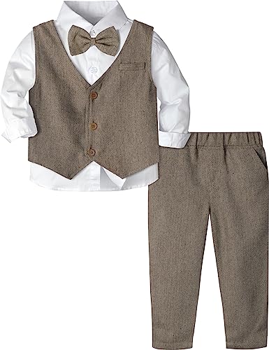 mintgreen Traje Formal Bebé Niño Conjunto de Camisa Hidalgo, Caqui, 18 24 Meses, 90