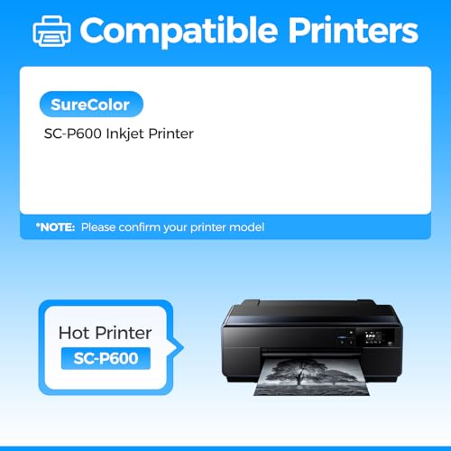 Image of Remanufactured T760 Ink Cartridges 9-Pack High Yield Replacement Compatible with T7601 T7602 T7603 T7604 T7605 T7606 T7607 T7608 T7609 Ink Set Works with SureColor SC-P600 P600 Inkjet Printer Copy