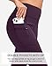 Women's Fleece Lined Winter Leggings with Pockets Water Resistant High Waisted Thermal Warm Pants Running Hiking(Purple,XL)