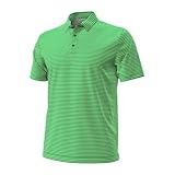 Under Armour Drive Groove Stripe Tidal Green Mens Golf Polo - Tidal Green/L
