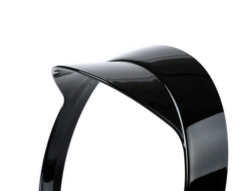 MOTO NOSTRA Scheinwerferzierring mit Schirm schwarz glänzend kompatibel für Vespa GTS 300 HPE, GTS 125 IGET ab Bj. 2019