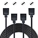 Produktbild Liwinting 2X 1m RGB Verbindung Verlängerungskabel 4 Polig Anschlusskabel RGB Verbinden Kable für LED SMD 5050 3528 2835 RGB LED Streifen, Kostenlos mit 4 Stück 4 Polig Verbinder - Schwarz