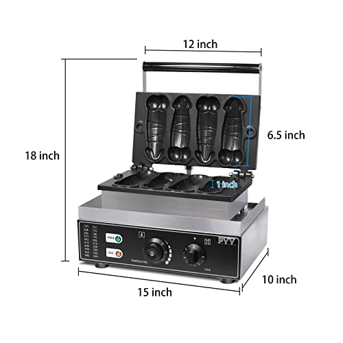 Pyy Commercial Waffle Maker Strange Shape Waffle Iron Commercial Waffle Ovens Non-Stick Waffle Stick Maker Electric Chaffle Maker For Bachelorette Party Favor #TOP5