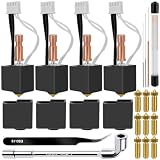 YOTINO 4 pezzi Kobra S1 Hotend, Hotend Heatbreak Bi-Metallo, con 9 Ugelli in Ottone e 4 Calze in Silicone, Compatibile con Stampante 3D Kobra S1/S1 Combo(0,2/0,4/0,6 mm)