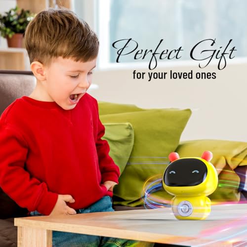 Image of Mirana Mr. Robot | Smart Interactive Talkback Toy for Kids | USB Rechargeable Type-C | in-Built Music | Best Gift for Boys & Girls 2 3 4 5 6 7 8+ Years (Yellow)