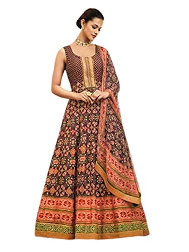 Robe de mariée Kalidar Patola en soie symbole d'élégance traditionnelle indienne