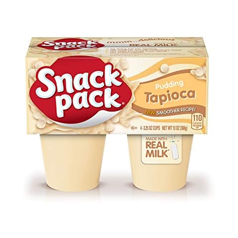 Snack Pack Tapioca Pudding, 4 Count Pudding Cups Cover