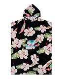 Roxy Poncho Toalla Stay Magic Printed para mujer, color negro