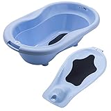  Rotho 2er Set TOP Badewanne Sky Blue mit Wanneneinsatz 20001-0289 + 20503-0289