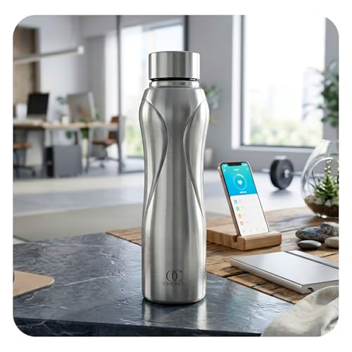 Image of Omichef blaze Stainless Steel Fridge Water Bottle | Best For Home /Office /School /Gym | BPA Free | Leak Proof | Capacity 1000 ML (Pack of 2)