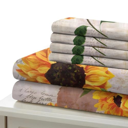 Housse de couette soleil lune 220x240 cm parure lit microfibre king - 7