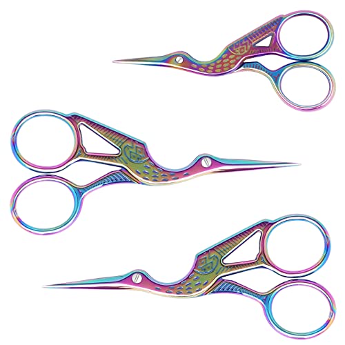 Stickschere, Nähschere mit Kranich Design, Storch Schere mit...