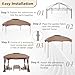 10x10 Outdoor Gazebo, Double Vent Canopy Gazebo with Mosquito Netting, Easy Setup Outdoor Canopy Shelter with Steel Frame for Patio, Lawn, Garden, Backyard & Deck