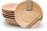 Naturally Chic Palm Leaf Bowls - 7 Inch Round - Bamboo Like, Eco Friendly, Disposable, Compostable and Biodegradable Bowls for Catering, Weddings and Parties