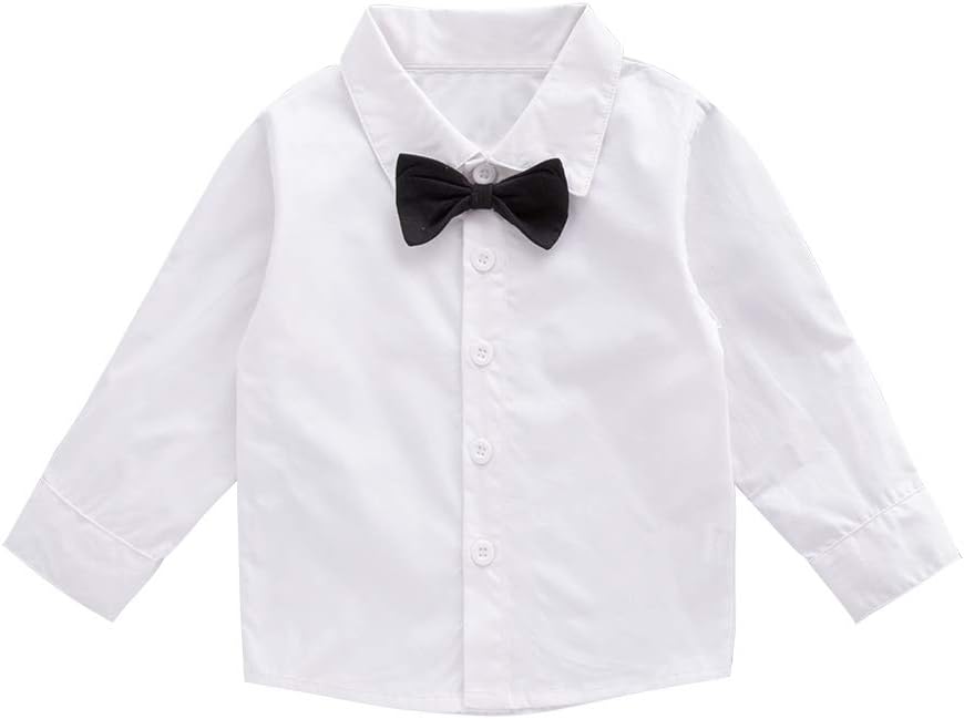 LXKIKMM Baby Boys' Blazer Long Sleeves Shirts Pants Gentleman Suit 3 Pieces Sets - Image 4