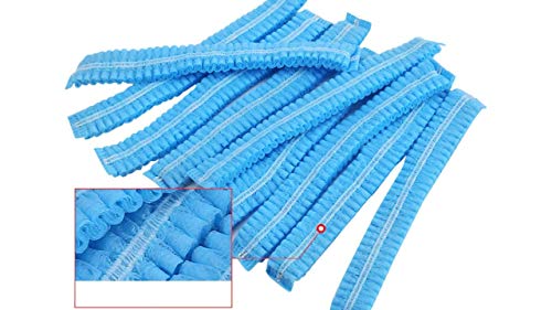 THEMISTO - built with passion Disposable Bouffant Caps for Surgical, Restaurants & Home Use, 100 Pieces, (Blue) (Image - 3)