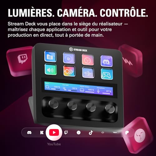 Console de mixage Elgato Stream Deck + avec interface tactile pour le studio PC et Mac - 2