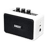 Sondery Mini Guitar Amp for Electric Guitars 5W Two Speakers Rechargeable Portable Pratice Small Amplifier with Overdrive/Clean Effects and Bluetooth