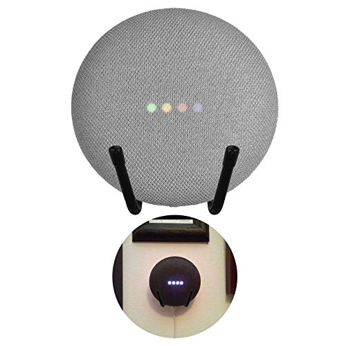 Pmsanzay Strong Self-Adhesive Wall Mount Holder — (no Need to Drill), Wall Holder Clip Wall Bracket Smart Speaker Organizer Smart Speaker Display Rack Compatible for Google Home Mini Smart Speaker