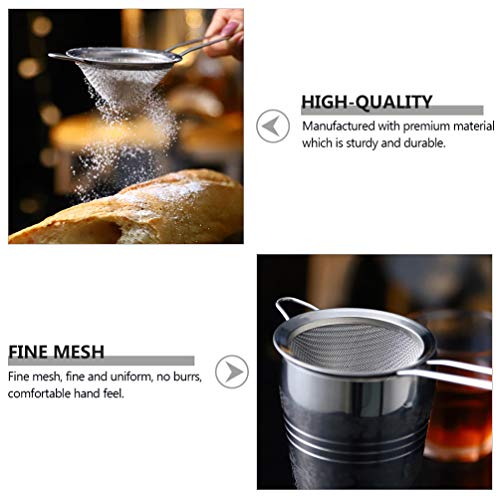 Cabilock Coador de malha fina de aço inoxidável, coador de alimentos, filtro de vinho, suco, geleia,