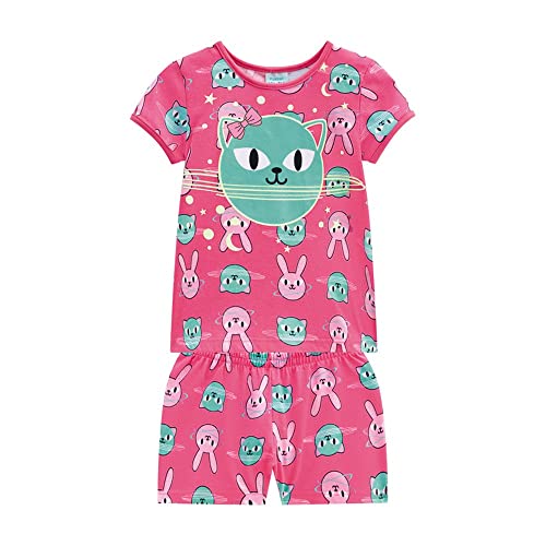 Pijama Kyly Infantil Gatinho Rosa