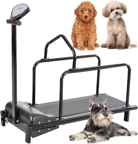 Tapis Roulant électrique pour Chiens,Tapis Roulant D'intérieur pour Animaux De Compagnie,équipement D'entraînement à La Course pour Chiens,Barrière De Sécurité