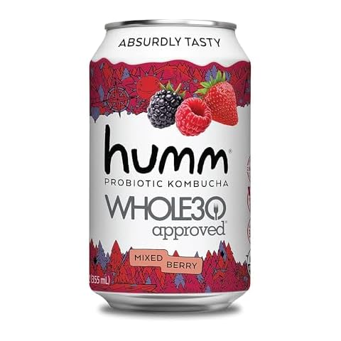 Humm Whole30 Approved Probiotic Kombucha Mixed Berry Cover