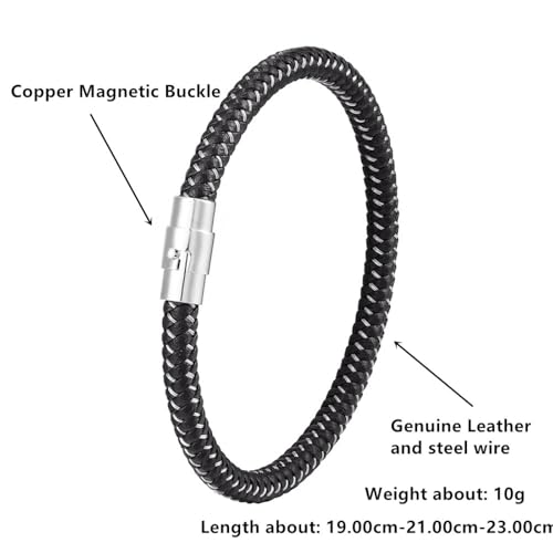 Bracelet homme tissé à la main en corde noire | Bijoux élégants