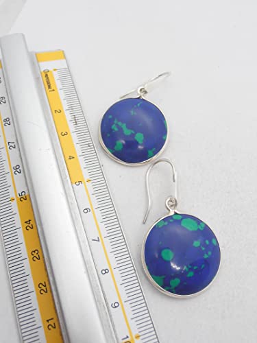 Boucles chrysocolle en argent 925, l'éclat des pierres naturelles sur vous - 7