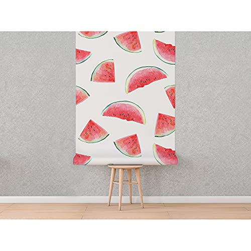 Papier peint tropical pastèque Coloray 290x290cm grand format pour meuble et décoration chambre