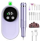 Urbuti Ponceuse pour Ongles Professionnelle 50000 RPM,Lime à Ongles Electrique Rechargeable,12 en 1 Lime a Ongle Electrique Portable,Pédicure Puissante et Silencieuse (Large)